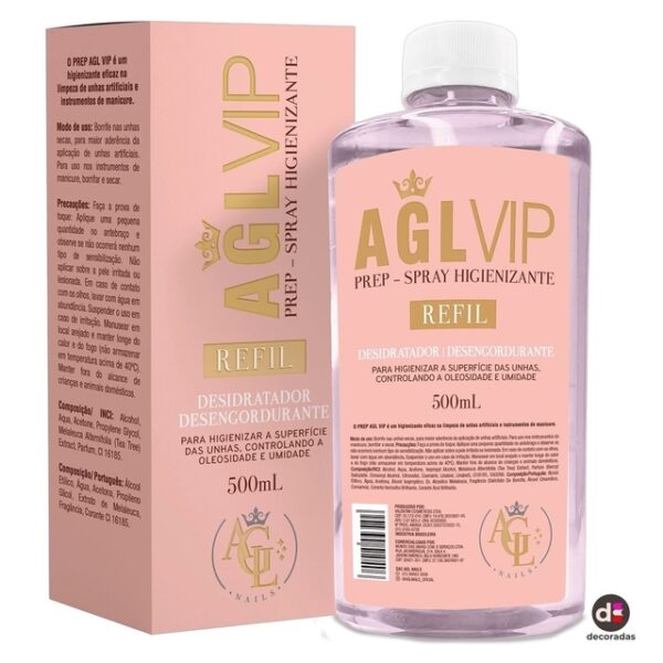 Agl Nails Prep Refil 500ml Higienizante