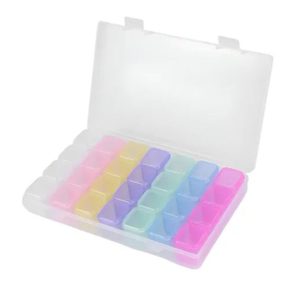 Estojo Organizador Colorido 28 Divisórias