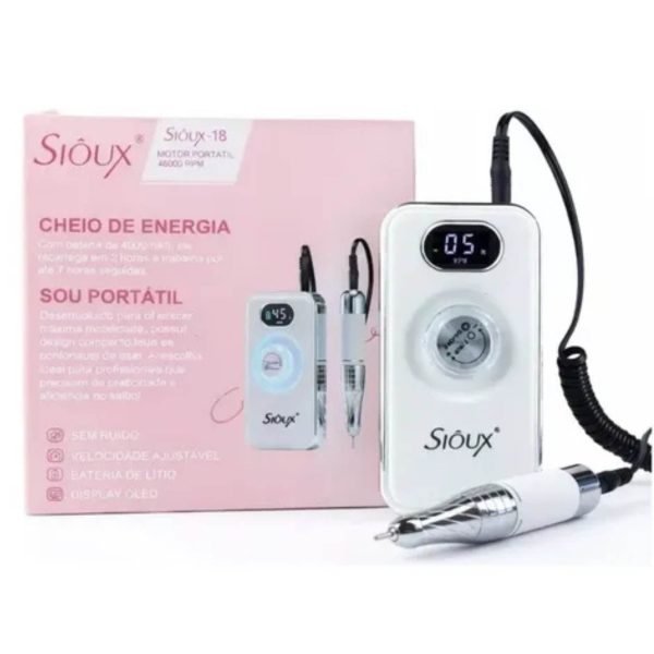 Lixadeira Motor Portátil Sem Fio Sioux-18 45mil RPM