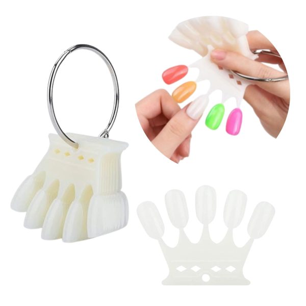 Mostruário de Unha Formato Leque - 50pçs Leitosa