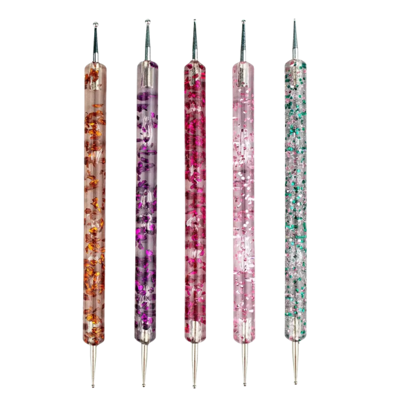 Boleador Duas Pontas Colorido Fan Nails