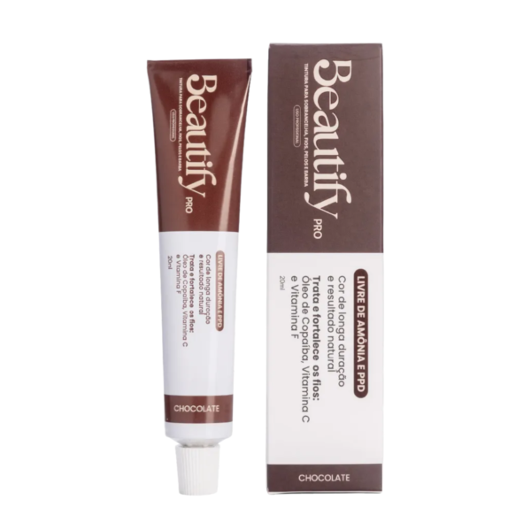 Tintura Para Pelos e Fios Beautify Pro Cor Chocolate 20ml