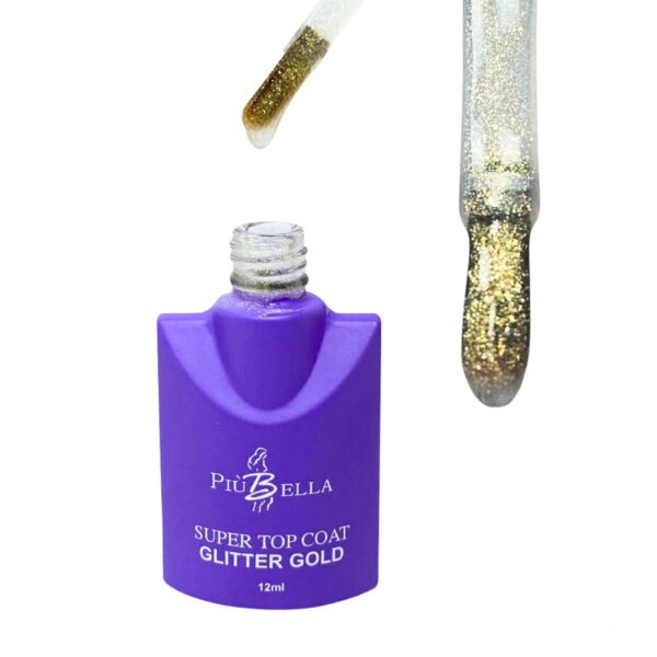 Top Coat Super Glitter Gold PiùBella