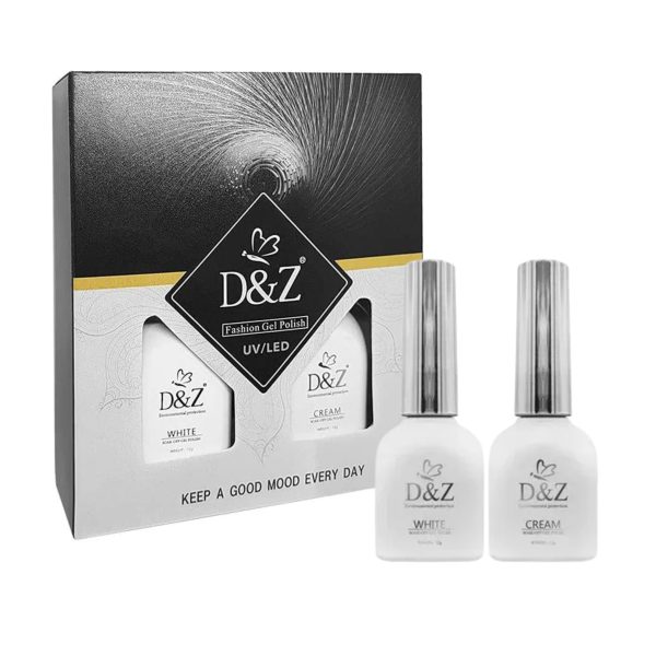 Kit Esmalte em Gel Francesinha D&Z - Renda + Branco