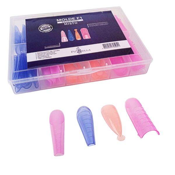 Molde F1 Extra Fino Misto PiùBella 12 Tamanhos 4 Formatos 120pçs