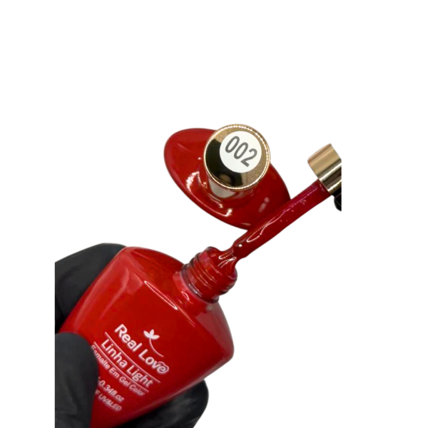Esmalte Em Gel Real Love Linha Light-002 Vermelho