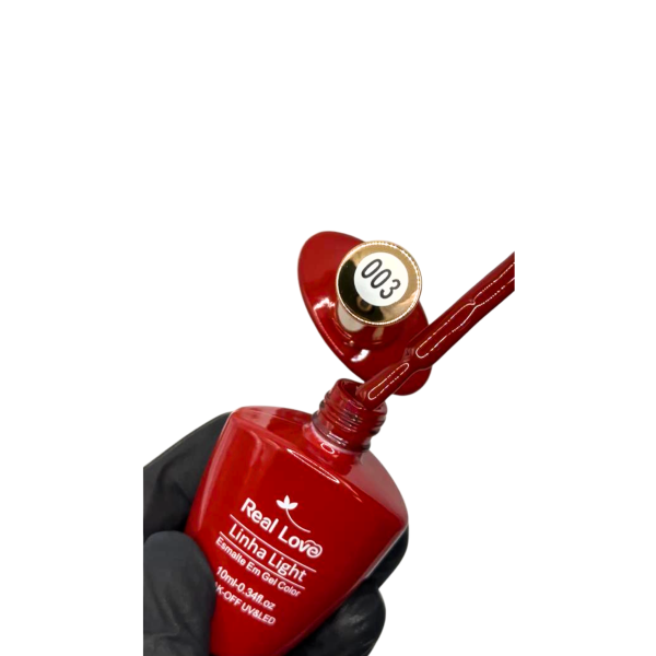 Esmalte Em Gel Real Love Linha Light-003 Vermelho