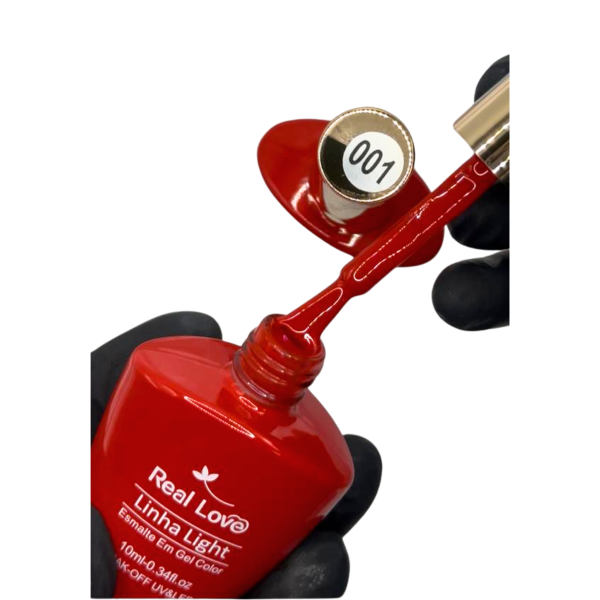 Esmalte Em Gel Real Love Linha Light-001 Vermelho