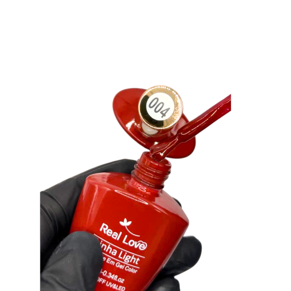 Esmalte Em Gel Real Love Linha Light-004 Vermelho