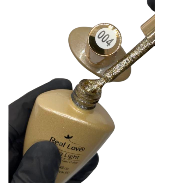Esmalte Em Gel Real Love Linha Light-004 Dourado