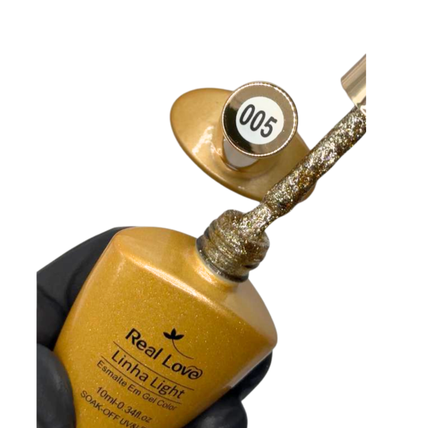 Esmalte Em Gel Real Love Linha Light-005 Dourado
