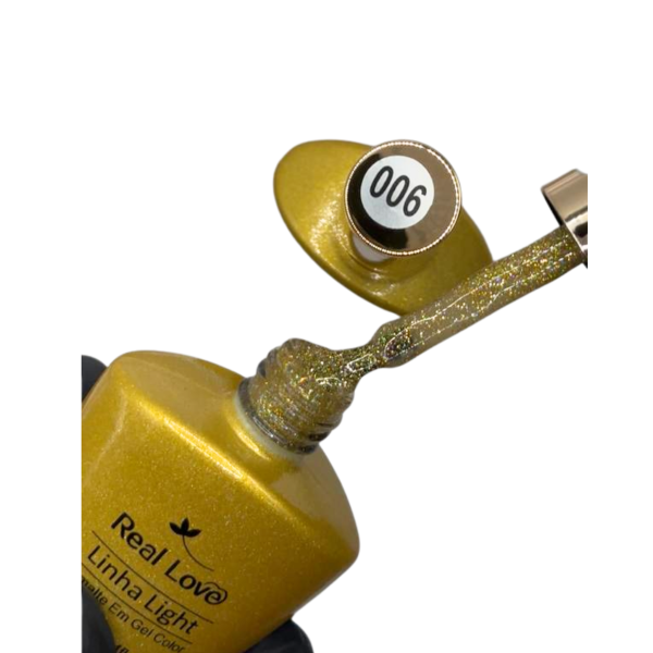 Esmalte Em Gel Real Love Linha Light-006 Dourado