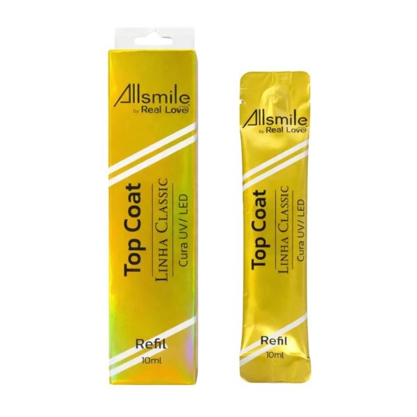 Refil Top Coat Finalizador Allsmile Sem Tpo/Hema - Real Love