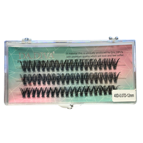 Cilios Tufos 40D Lash 0.07D 12mm Da.Diva