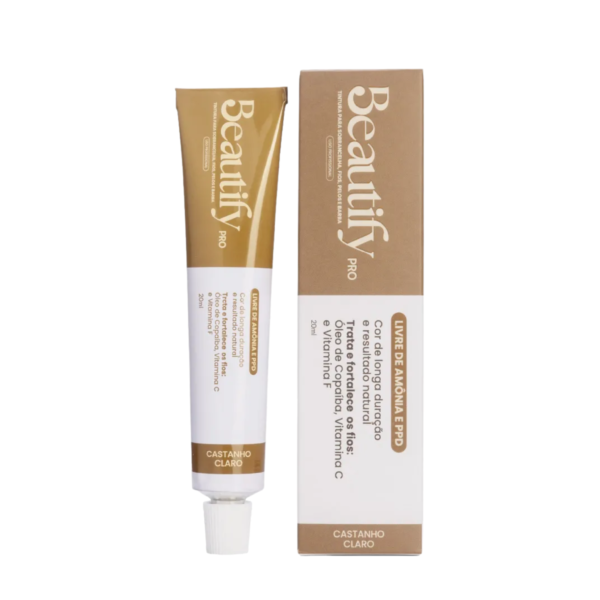 Tintura Para Pelos e Fios Beautify Pro Cor Castanho Claro 20ml