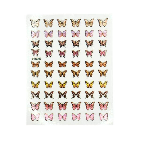 Decoração Para Unhas Película Adesivo Colorido Holográfico - Borboleta