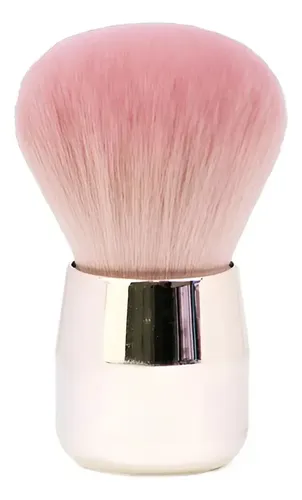 Pincel Espanador de Pó Rose Gold Pompom Fan&Co