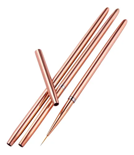 Kit 3 Pincéis Nail Liner D&Z (7mm, 9mm e 11mm) — Precisão e Perfeição para Nail Art