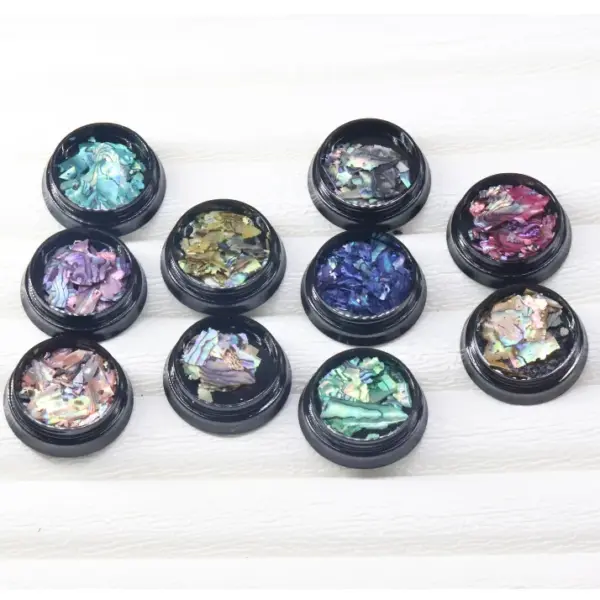 Kit 10 Madrepérola Furta Cor para Decoração de Unhas Nail Art da D&Z
