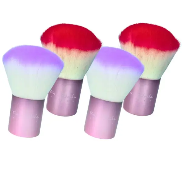 Pincel Pompom Espanador Fan Nails cores diversas