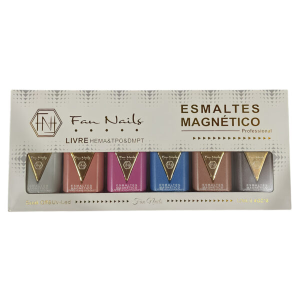 Kit de Esmalte em Gel Fan Nails Magnético