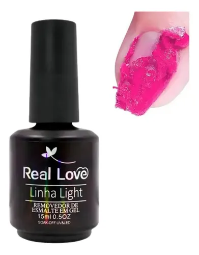 Removedor de Esmalte em Gel Real Love Linha Light 15ml