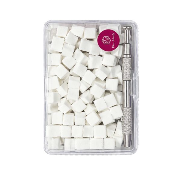 Kit 100 Mini Esponja + Aplicador Garra para Degradê e Baby Boomer - Branco