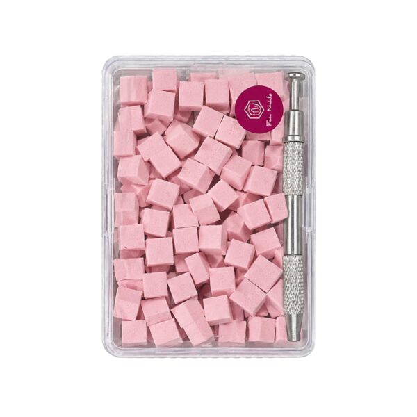 Kit 100 Mini Esponja + Aplicador Garra para Degradê e Baby Boomer - Rosa