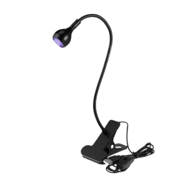 Lanterna LED/UV Clip On Com Presilha - Preto
