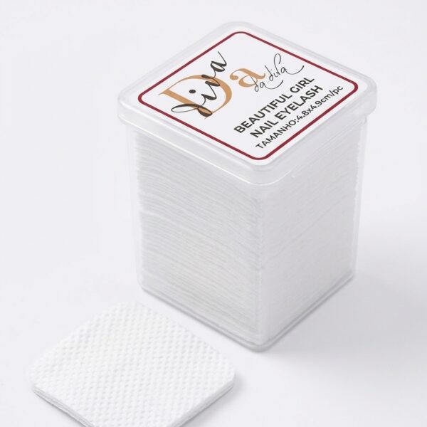 Caixinha de Algodão Prensado Extra Fino Beautiful Girl Da.Diva (Nail & Eyelash) – 4.8x4.9 cm