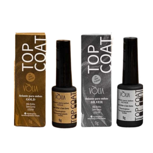 Top Coat Selante Glitter Vòlia Gold + Silver