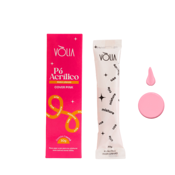 Pó Acrílico Para Unhas Volia Cover Pink 30g