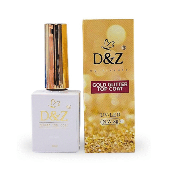 Top Coat Gold Glitter D&Z 8ml