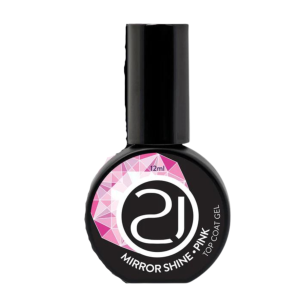 Top Coat Mirror Shine Pink 12ml Nails 21