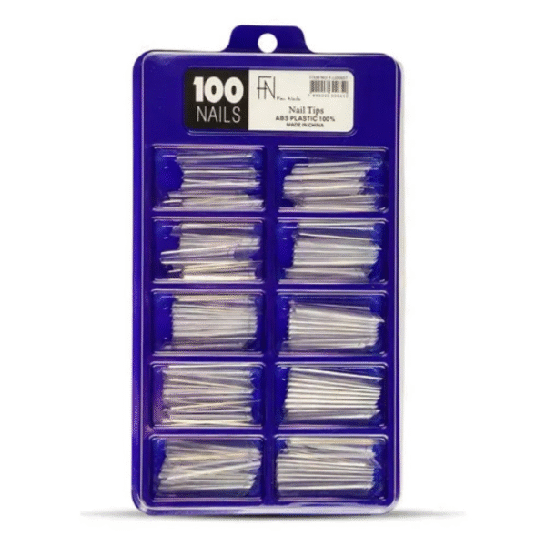 Tips Bailarina Alongada Transparente Fan Nails 100un