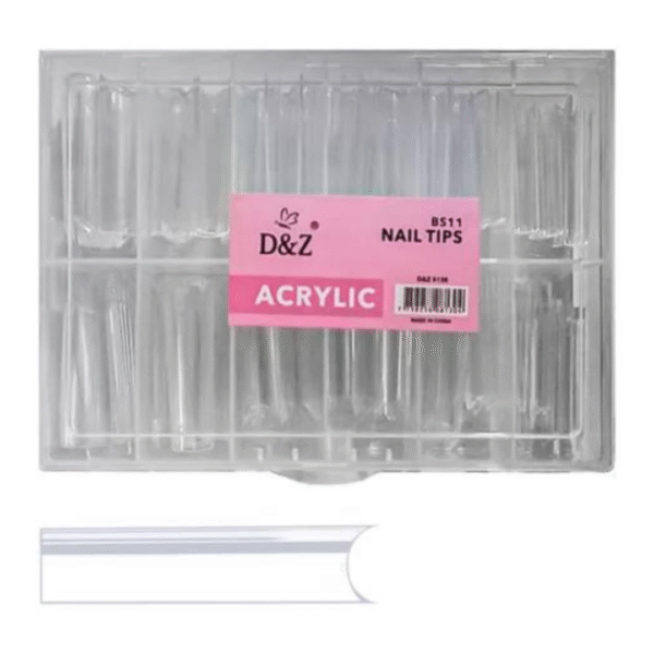 Tips Curvatura C Extra Longa Transparente 240un D&Z