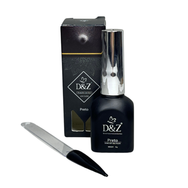Esmalte em Gel D&Z Preto 12ml