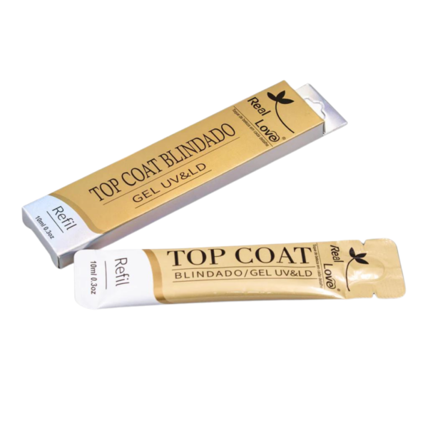 Refil Top Coat Blindado Real Love Linha Light 10ml
