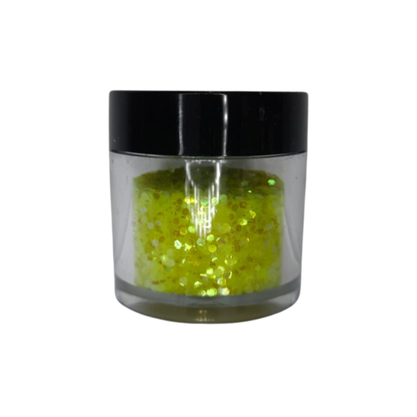 Flake Amarelo Fan Nails