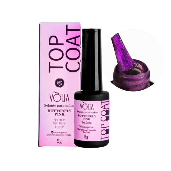 Top Coat Selante Butterfly Pink Vòlia 9g