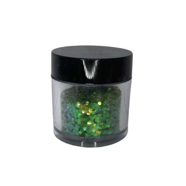 Flake Verde Fan Nails