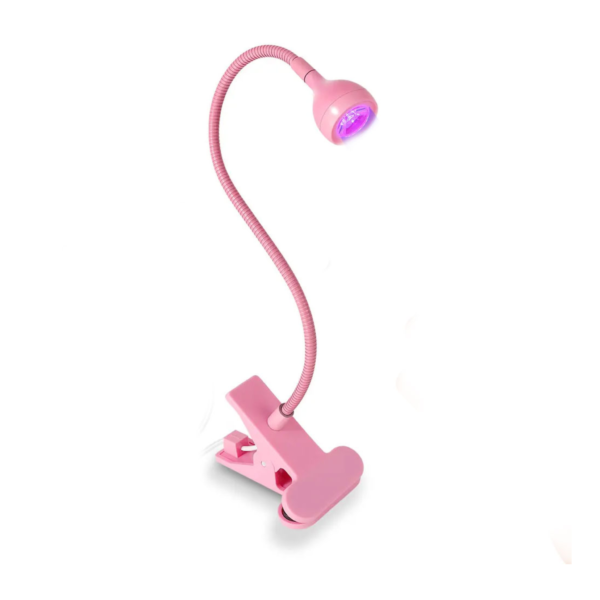Luminária LED/UV Clip ON Rosa p/ Pré Secagem