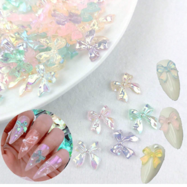 Decoração 3D Encapsulada Gringa Laços Crystal Translúcido