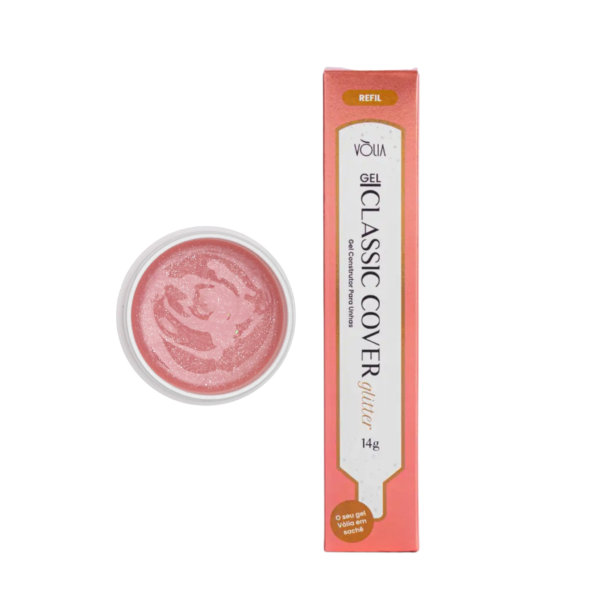Refil em Gel Vòlia 14g Classic Cover Glitter