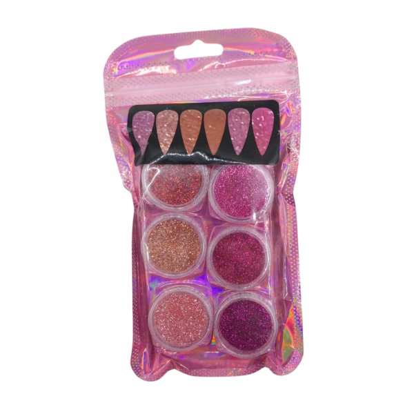 Kit Nail Art Decoração Diverso Rosa 6un Mey