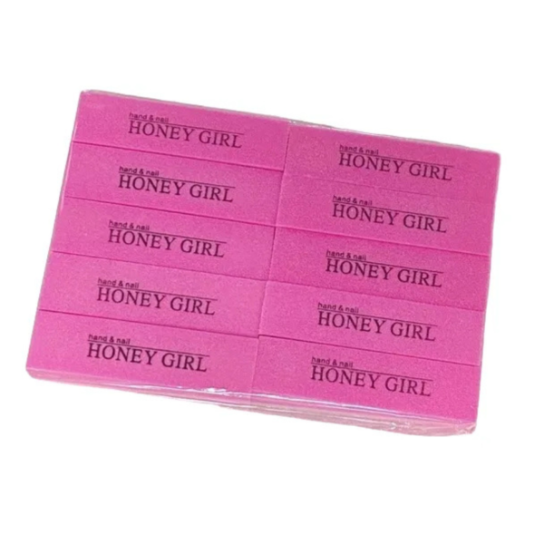 Pacote Lixa  Retangular Polidora Bloco Honey Girl  10un