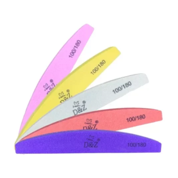 Pacote Lixa Polidora Bumerangue 100/180 D&Z 10 Unidades - Cores Variadas