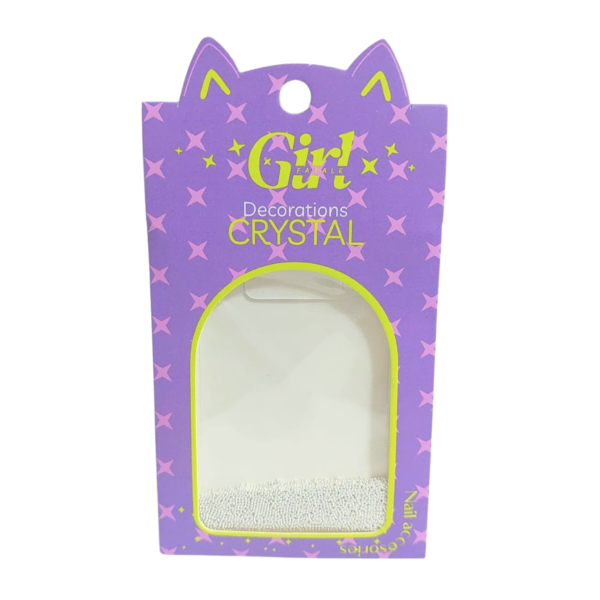 Caviar de Metal Prata para Decoração de Unhas Nail Art Girl Fatale