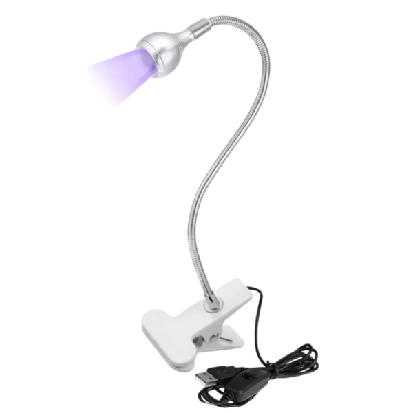 Luminária LED/UV Clip ON Branca p/ Pré Secagem