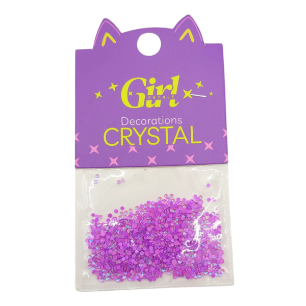 Pedraria Strass Roxo para Decoração de Unhas Nail Art Girl Fatale